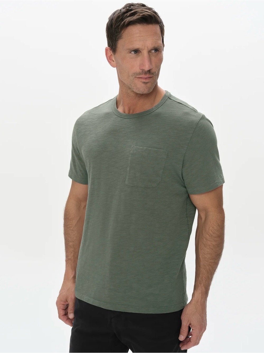 Flint and Tinder 100% Cotton Green Short Sleeve Pocket Tee